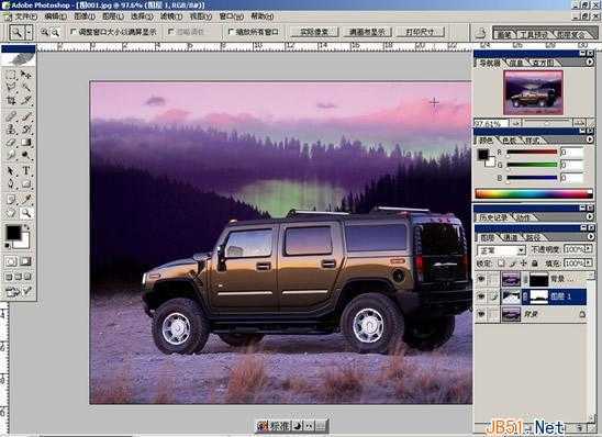 ‘Photoshop(PS)利用图层表现图片合成双重渐变透明背景效果实例教程‘