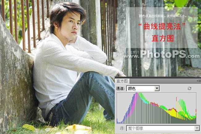 ‘photoshop下将数码照片调亮的方法‘