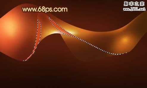 ‘Photoshop打造出一条漂亮如丝带的红色叠加光束‘