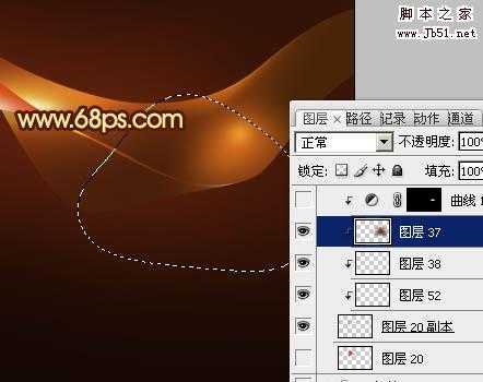 ‘Photoshop打造出一条漂亮如丝带的红色叠加光束‘
