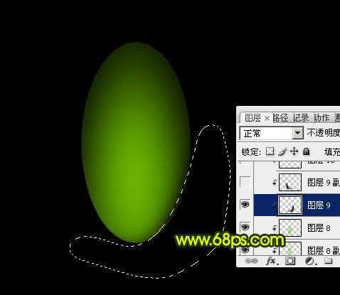 ‘Photoshop制作出奇幻有层次感的绿色荧光花朵‘
