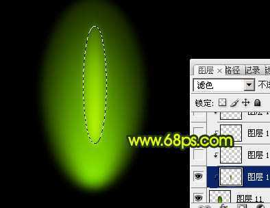 ‘Photoshop制作出奇幻有层次感的绿色荧光花朵‘