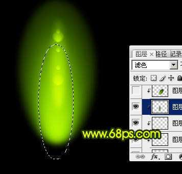 ‘Photoshop制作出奇幻有层次感的绿色荧光花朵‘