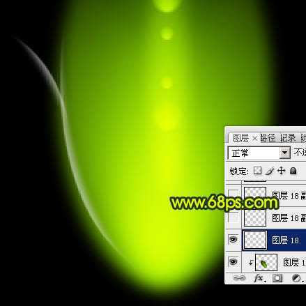 ‘Photoshop制作出奇幻有层次感的绿色荧光花朵‘