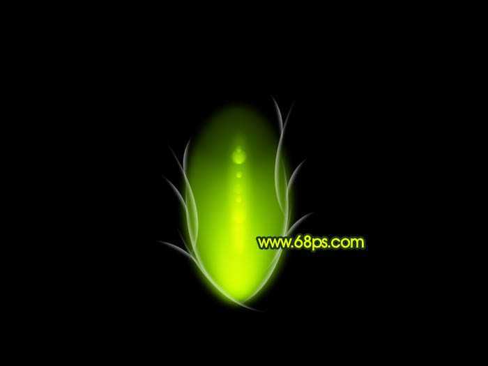 ‘Photoshop制作出奇幻有层次感的绿色荧光花朵‘