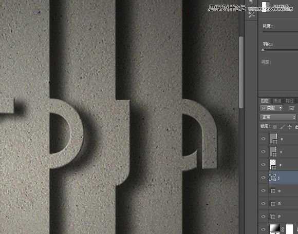 ‘Photoshop制作创意风格的3D立体墙面字体教程‘