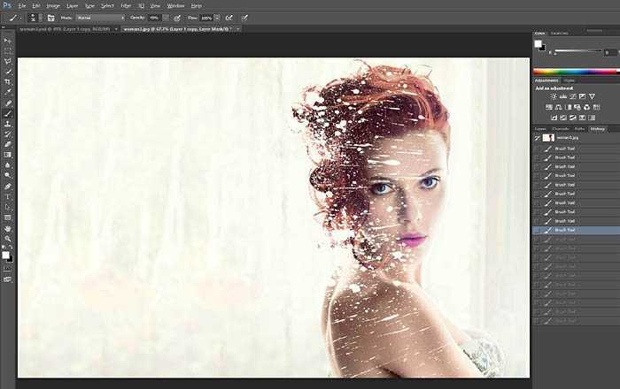 ‘教你用PS制作漂亮的碎化特效人像照片‘
