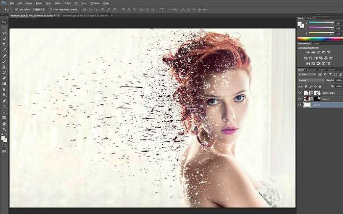 ‘教你用PS制作漂亮的碎化特效人像照片‘