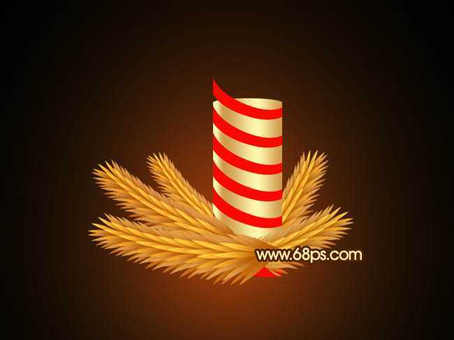 ‘Photoshop打造漂亮的圣诞蜡烛‘