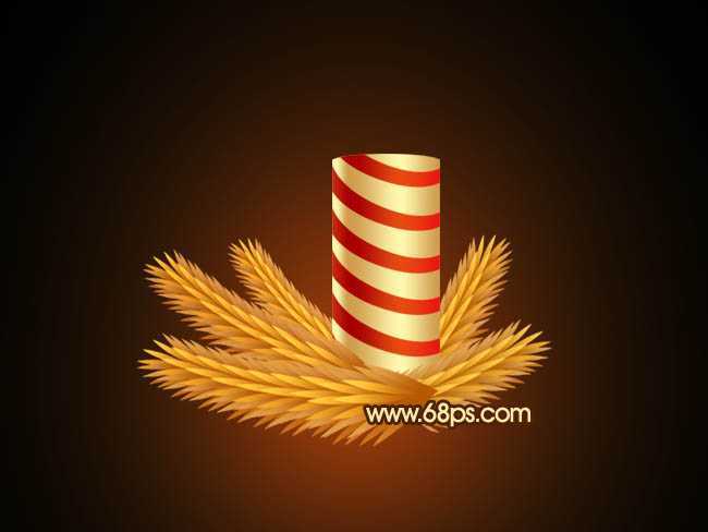 ‘Photoshop打造漂亮的圣诞蜡烛‘