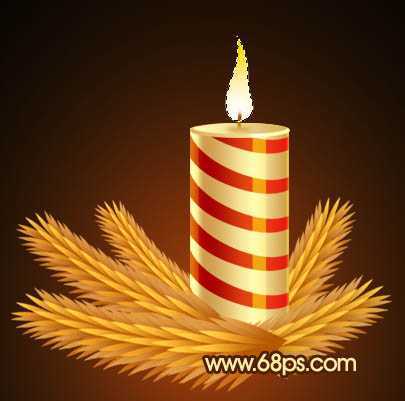 ‘Photoshop打造漂亮的圣诞蜡烛‘
