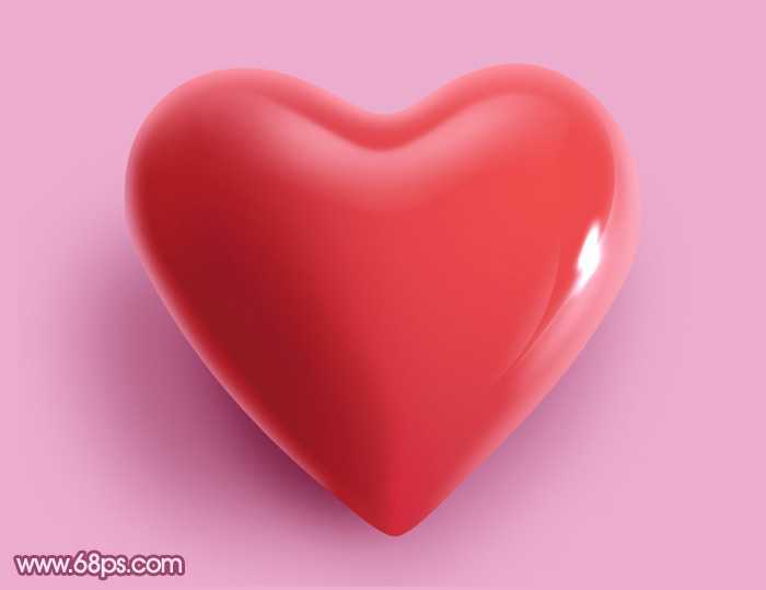 ‘Photoshop设计制作一个漂亮的红色水晶立体心形教程‘