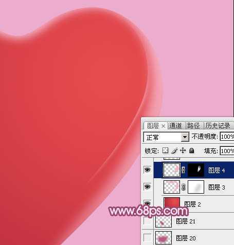 ‘Photoshop设计制作一个漂亮的红色水晶立体心形教程‘