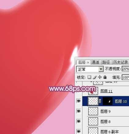 ‘Photoshop设计制作一个漂亮的红色水晶立体心形教程‘