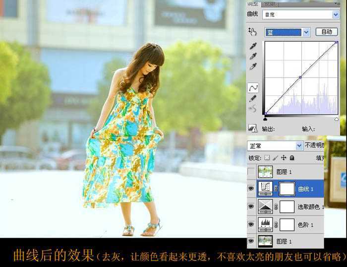 ‘Photoshop快速为偏灰偏亮的外景人物图片做修复处理‘