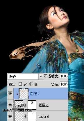 ‘photoshop将美女图片制作成飞天的效果‘