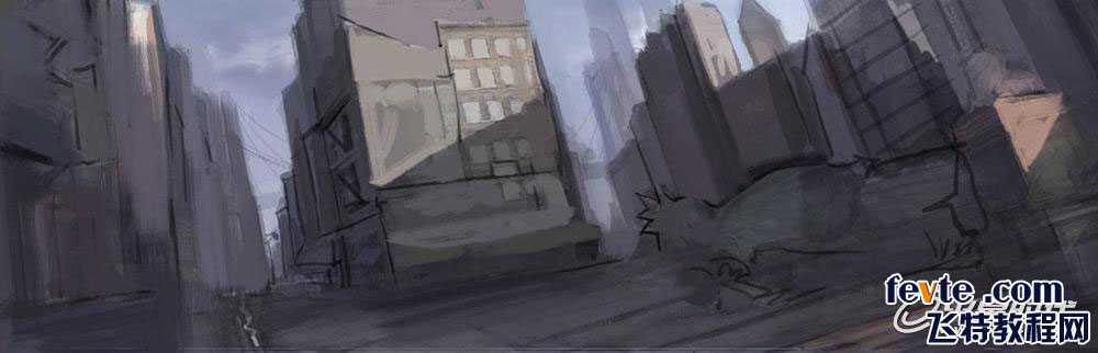 painter绘制失落的城市 脚本之家 painter教程