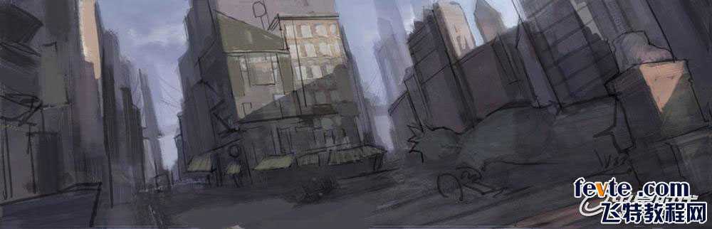 painter绘制失落的城市 脚本之家 painter教程