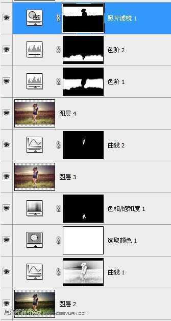 ‘Photoshop为霞光中的美女照片润色‘