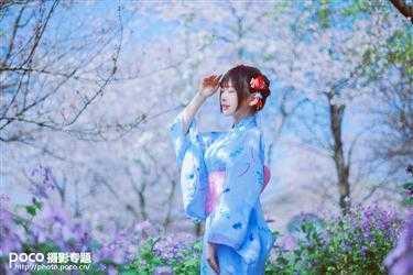 ‘PS打造出清新的和服樱花少女‘