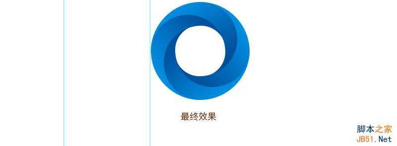 ‘Photoshop路径工具绘制曲面四分环的LOGO图标‘