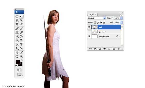 ‘photoshop合成超酷飘逸的欧洲中世纪女战士效果‘