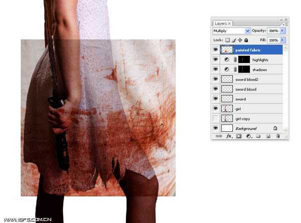 ‘photoshop合成超酷飘逸的欧洲中世纪女战士效果‘