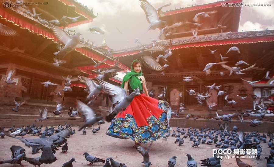 ‘PS将不出彩的旅游照片做后期处理‘