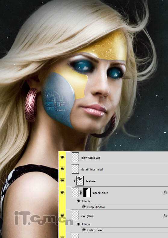 ‘photoshop合成科幻的仿真机器人海报‘