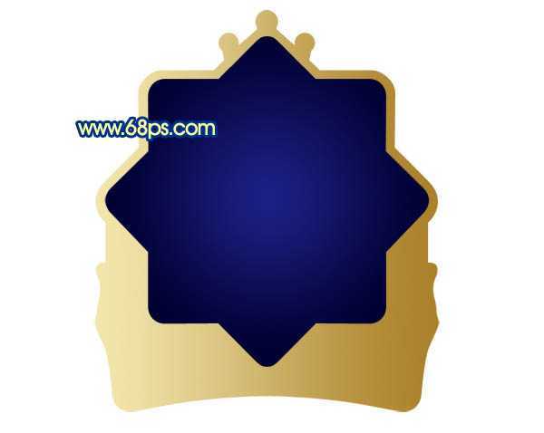 ‘Photoshop打造精致的蓝色皇冠徽章‘