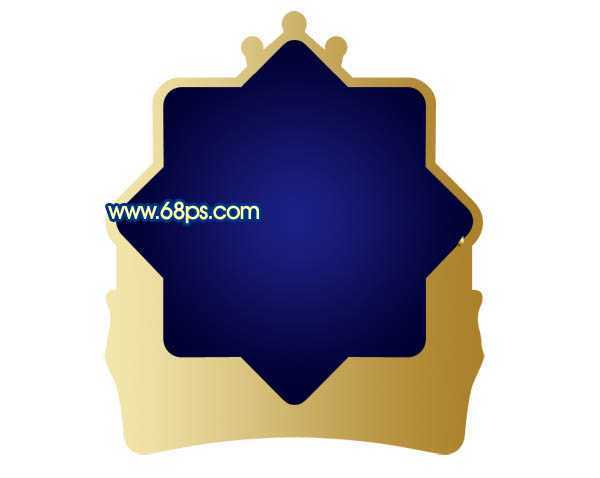 ‘Photoshop打造精致的蓝色皇冠徽章‘