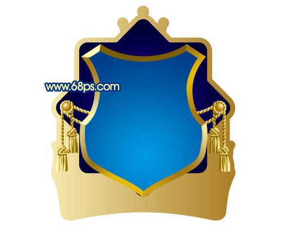‘Photoshop打造精致的蓝色皇冠徽章‘