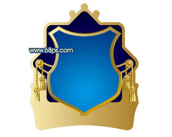 ‘Photoshop打造精致的蓝色皇冠徽章‘
