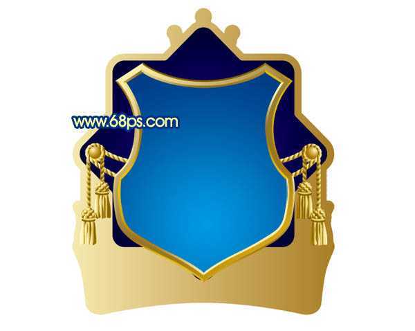 ‘Photoshop打造精致的蓝色皇冠徽章‘