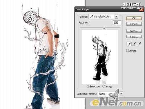 ‘Photoshop将牛仔裤帅哥制作出手绘草图特效‘