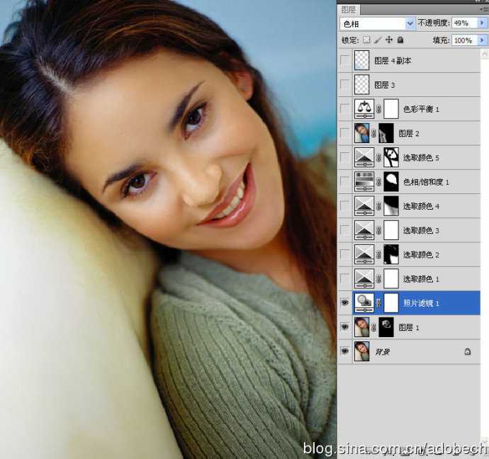 ‘Photoshop快速还原室内人像的自然色彩