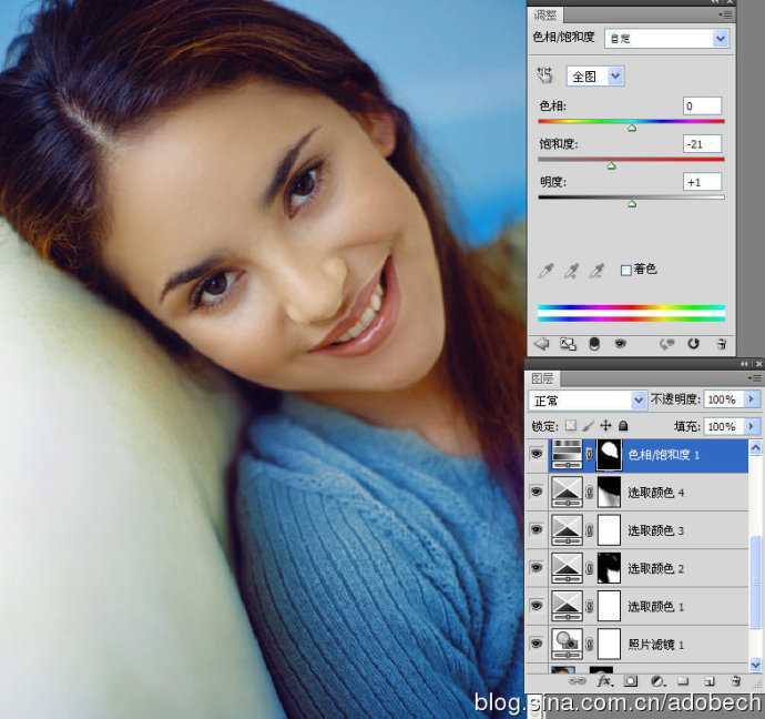 ‘Photoshop快速还原室内人像的自然色彩