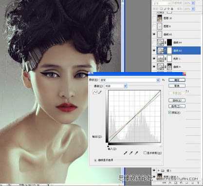 ‘Photoshop将给模特头像制作出精确美化及增强质感效果‘