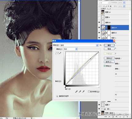 ‘Photoshop将给模特头像制作出精确美化及增强质感效果‘