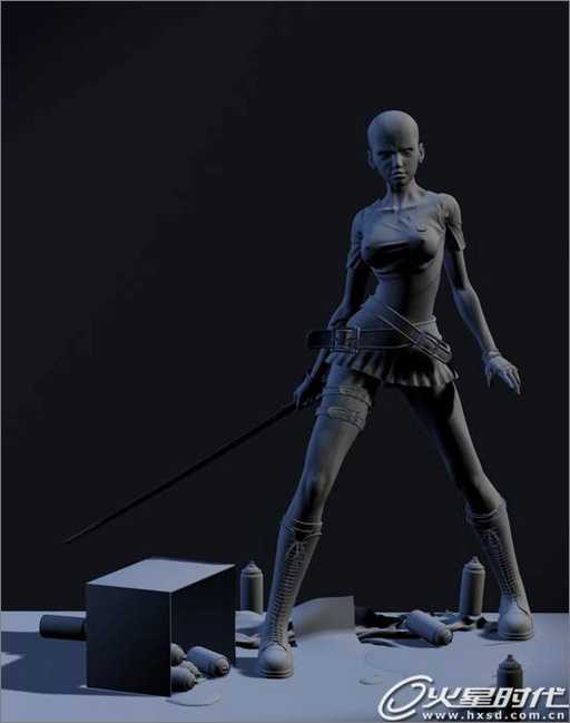 3dsmax打造涂鸦守护者场景