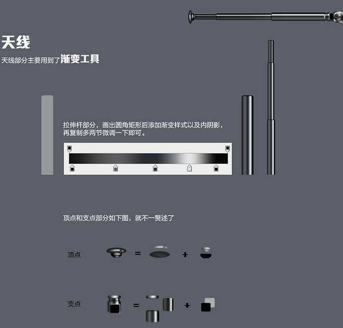 ‘PS制作超逼真的带有时钟的小巧方形收音机图片‘