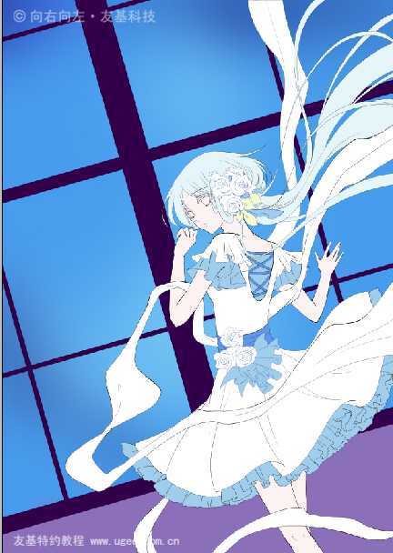 PAINTER绘制梦幻女孩插画 脚本之家 Painter教程