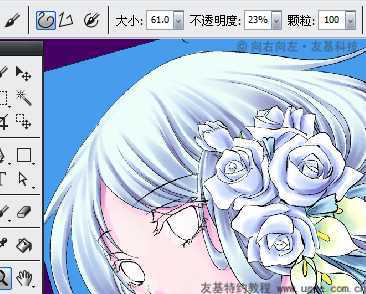 PAINTER绘制梦幻女孩插画 脚本之家 Painter教程