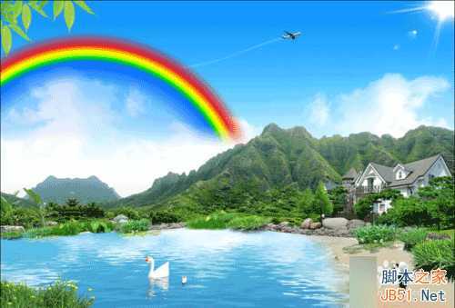 ‘ps如何制作逼真的彩虹?‘