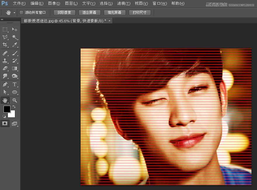 ‘Photoshop蒙版制作创意的人物编织效果‘