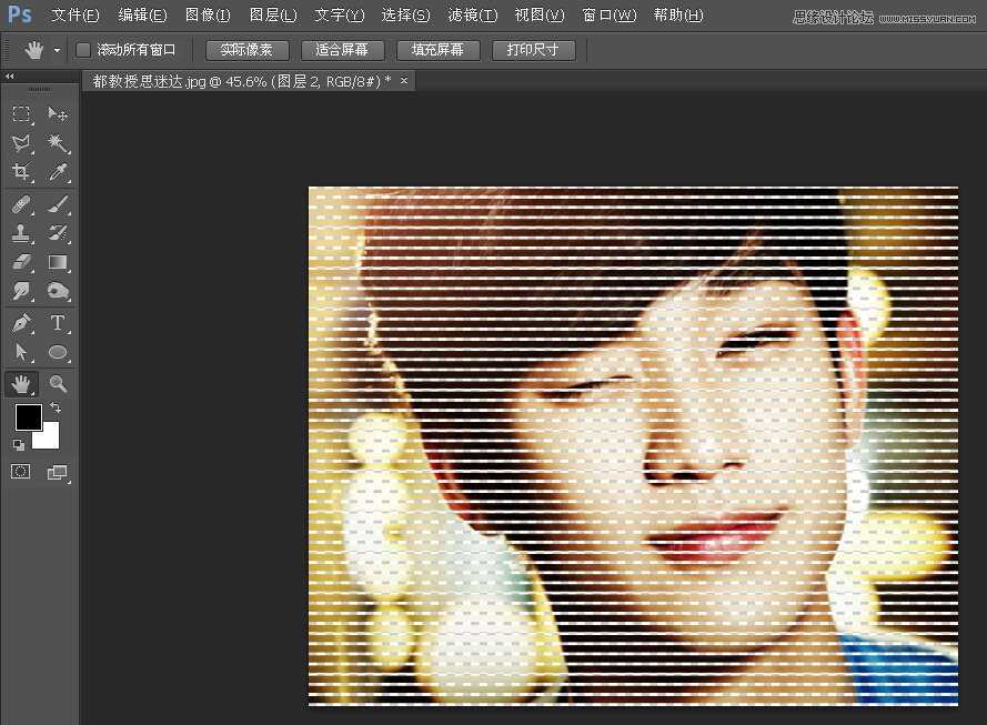 ‘Photoshop蒙版制作创意的人物编织效果‘