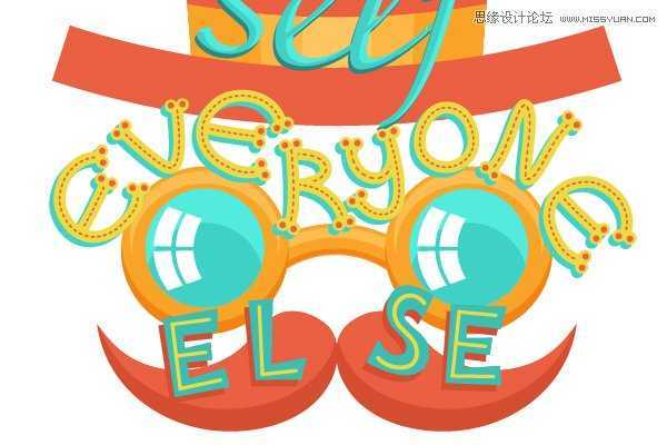 Illustrator绘制俏皮大胆的复古风格海报,PS教程,思缘教程网