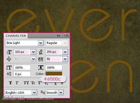 ‘photoshop利用画笔设计制作出梦幻漂亮的彩色花环艺术字‘