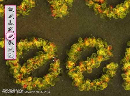 ‘photoshop利用画笔设计制作出梦幻漂亮的彩色花环艺术字‘