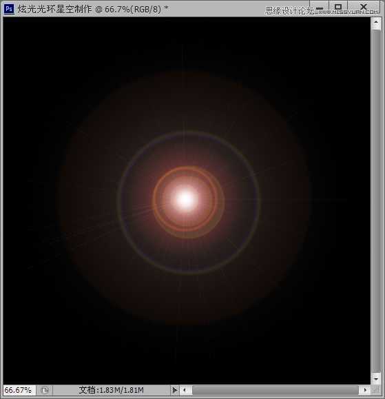 ‘Photoshop滤镜制作绚丽抽象的光环星空特效‘